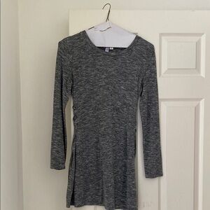 Alya Gray Long Sleeve Dress Elegant and Timeless